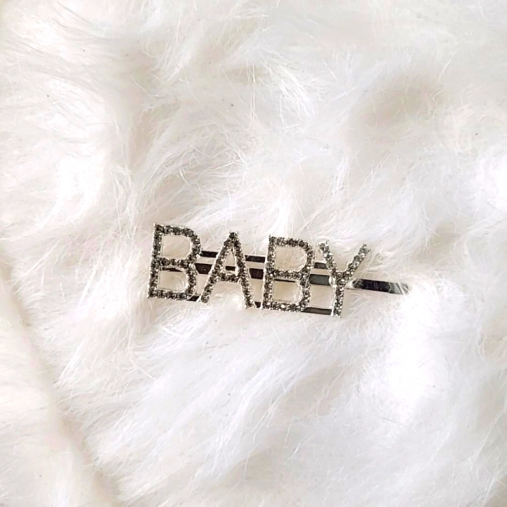 Silver Crystal Hair Pin
